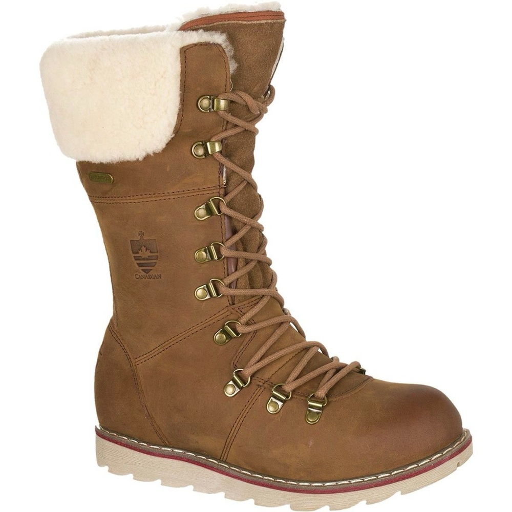 Royal Canadian Louise Waterproof Leather Winter Boots w/ Shearling Cuff Size 7